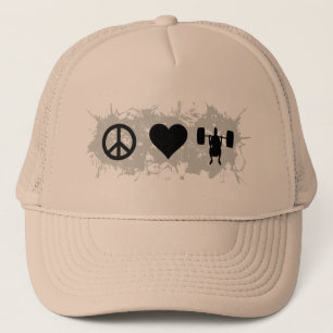 Weight lifting 2 trucker hat