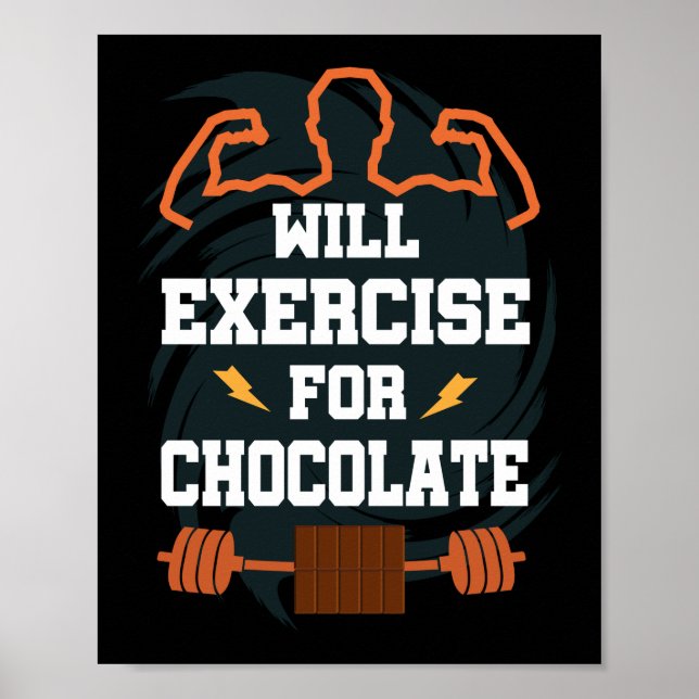 Weight Lifting Bodybuilding Will Exercise For Poster (Front)