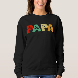 Weight Lifting Dad Retro Dad Weightlifting Sweatshirt