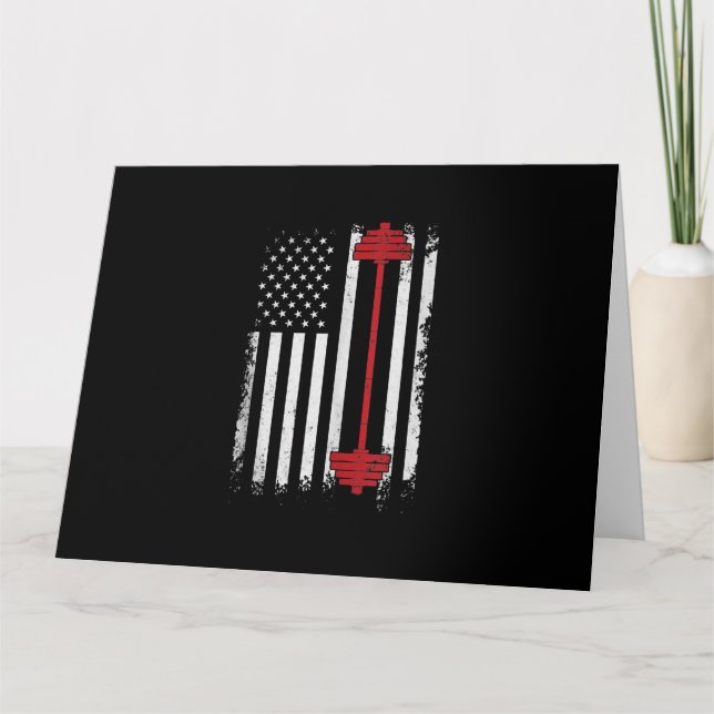 Weight Lifting Flat Gifts Workout, Gym Lover Card (Front)