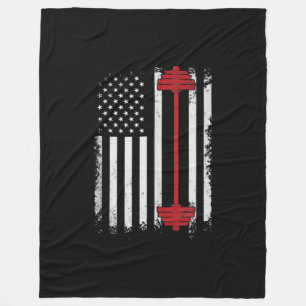 Weight Lifting Flat Gifts Workout, Gym Lover Fleece Blanket