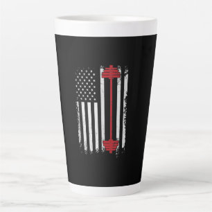 Weight Lifting Flat Gifts Workout, Gym Lover Latte Mug