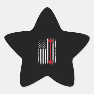 Weight Lifting Flat Gifts Workout, Gym Lover Star Sticker