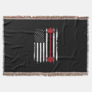 Weight Lifting Flat Gifts Workout, Gym Lover Throw Blanket