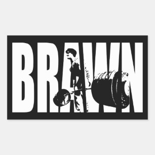 "Weight lifting" Motivation - BRAWN Rectangular Sticker