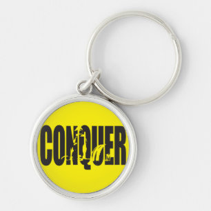 Weight Lifting Motivation - CONQUER Key Ring