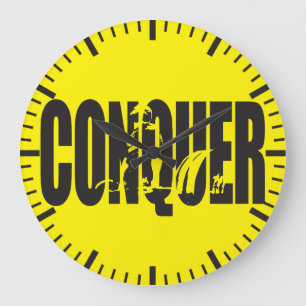 Weight Lifting Motivation - CONQUER Large Clock