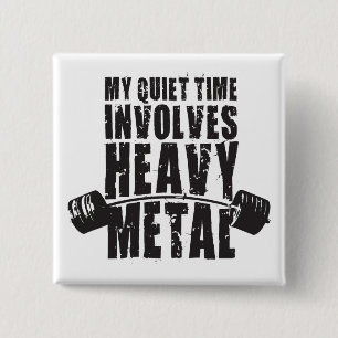 "Weight lifting" Motivation - Heavy Metal 15 Cm Square Badge