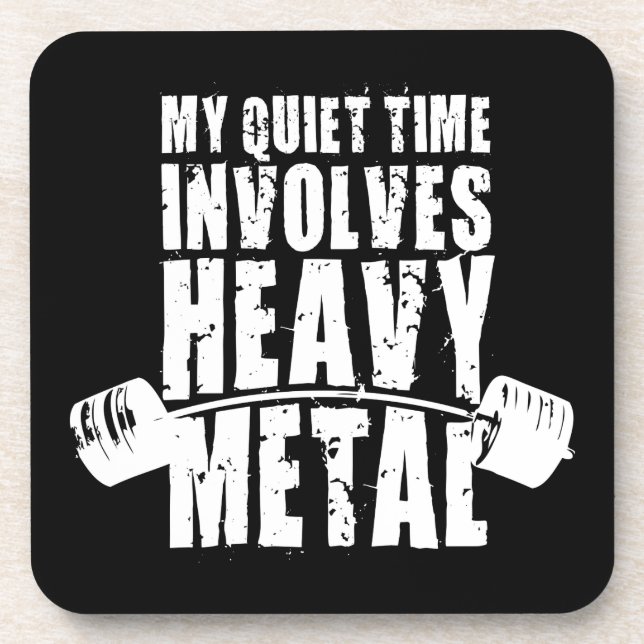 "Weight lifting" Motivation - Heavy Metal Coaster (Front)
