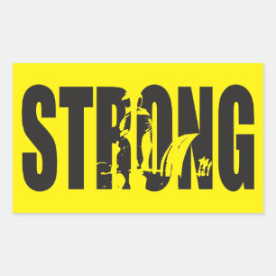 Weight Lifting Motivation - STRONG Rectangular Sticker