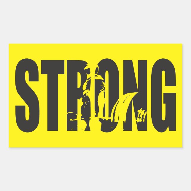 Weight Lifting Motivation - STRONG Rectangular Sticker (Front)
