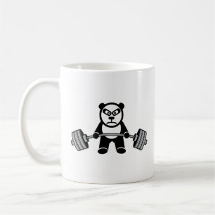Weight Lifting Panda Bear Anime Cartoon - Workout Coffee Mug
