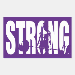 "Weight Lifting" Women's Motivation -  STRONG Rectangular Sticker