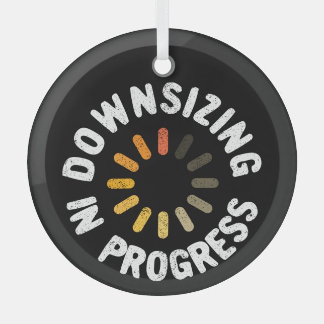 Weight Loss Action Plan Downsizing in Progress Glass Tree Decoration (Front)