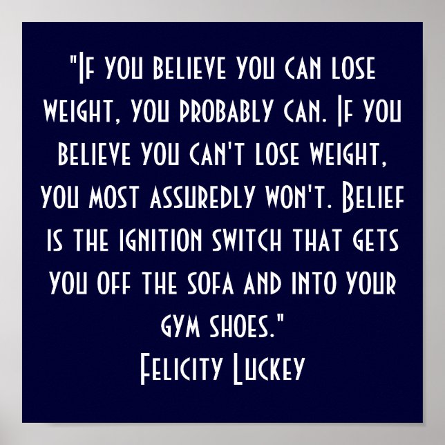 Weight Loss Beliefs 1 Poster (Front)