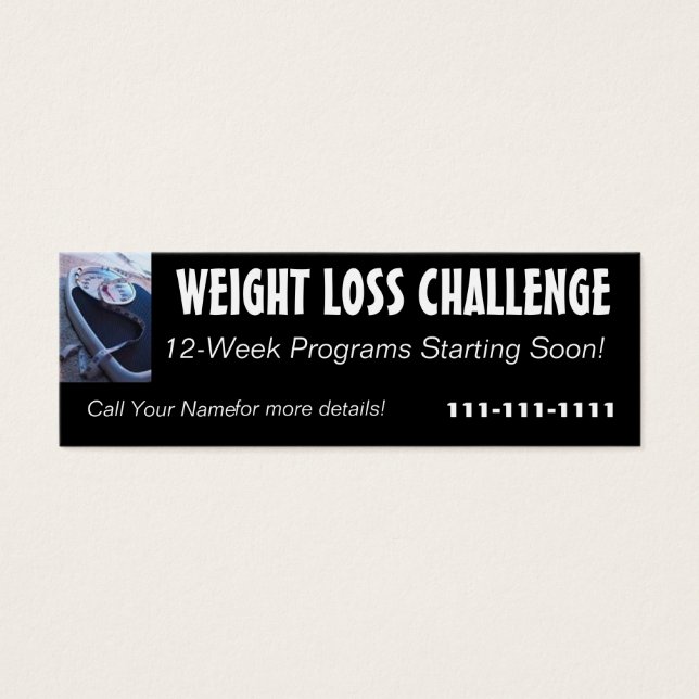 Weight Loss Challenge Profile Card (Front)