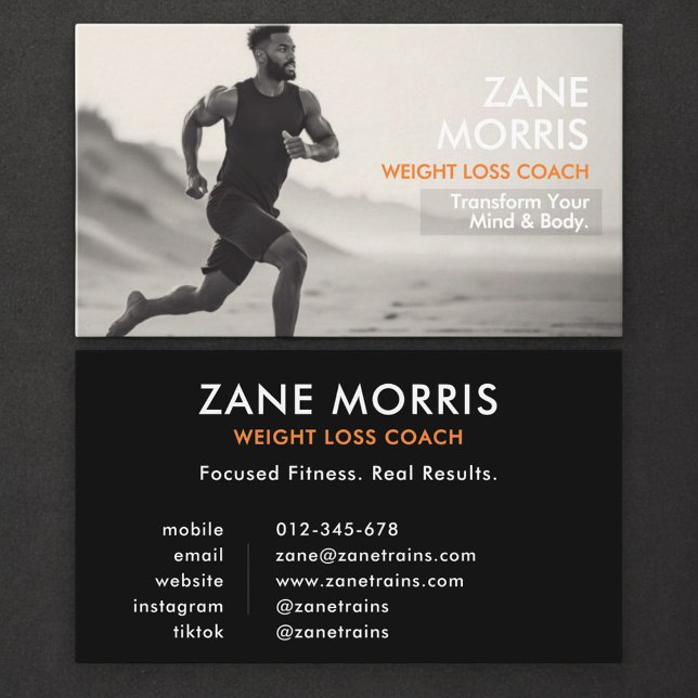 Weight Loss Coach Business Card (Creator Uploaded)