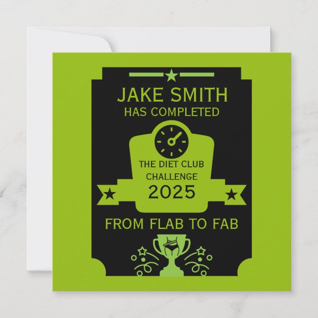 Weight Loss Congratulation Card (Front)