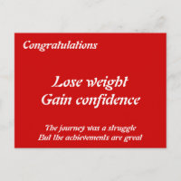 Weight loss congratulation cards
