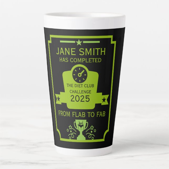 Weight Loss Congratulation Latte Mug (Front)