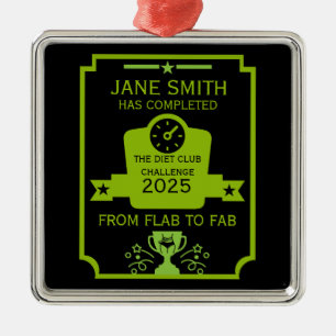 Weight Loss Congratulation Metal Ornament