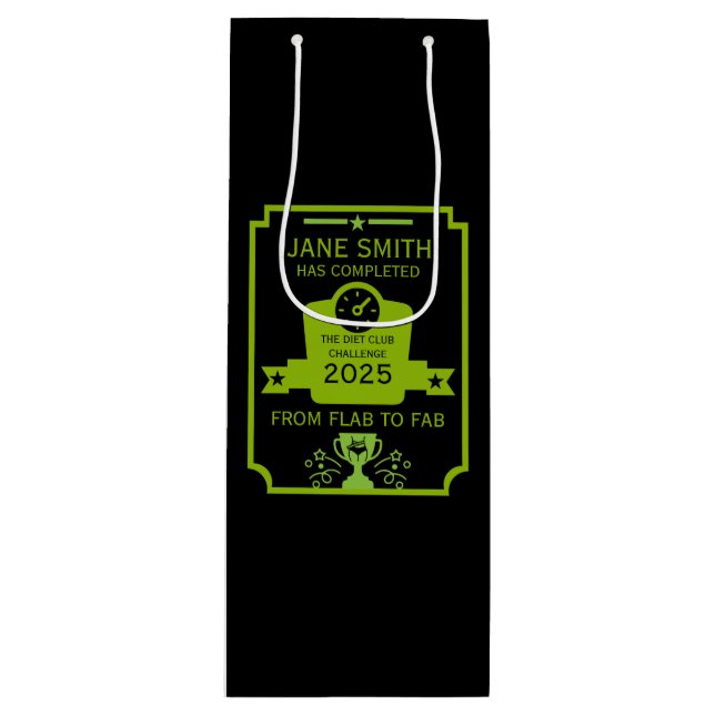 Weight Loss Congratulation Wine Gift Bag (Front)