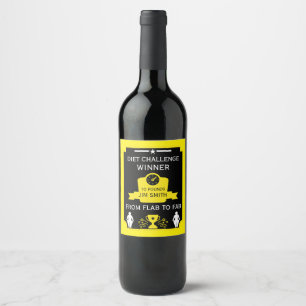 Weight Loss Congratulation Wine Label