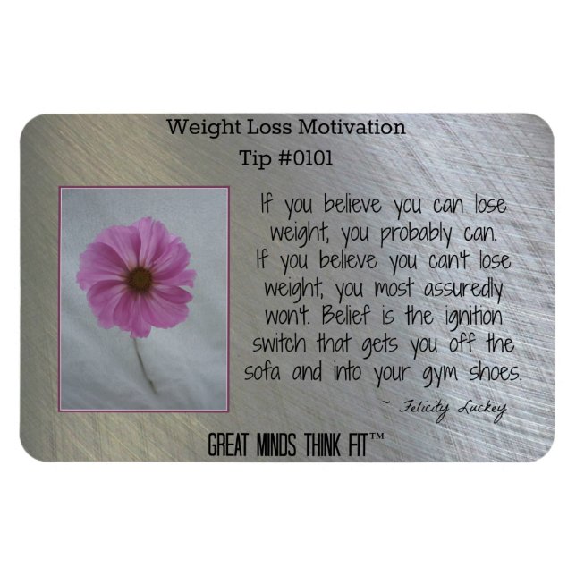 Weight Loss Inspirational Magnet #0101 (Horizontal)