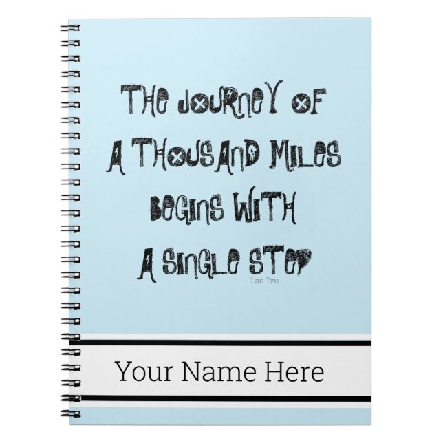 Weight Loss Journal Blue, Diet Motivation Notebook (Front)