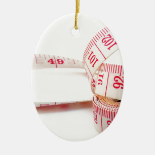 Weight Loss Measuring Tape Ceramic Ornament
