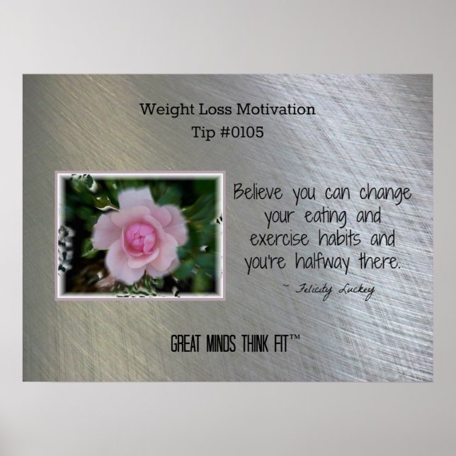 Weight Loss Motivation Poster Tip #0105 (Front)