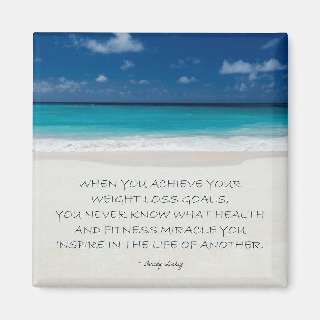 Weight Loss Motivational Magnet: Beach 17 Magnet (Front)