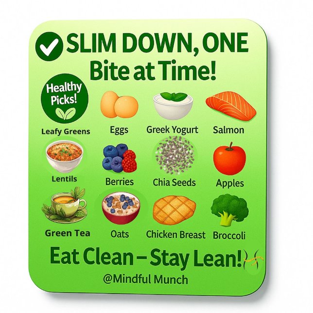  ⚖️Weight Loss Support Fridge Magnet  (🥗Make mindful choices easier with this daily fridge guide to fat-burning foods.)