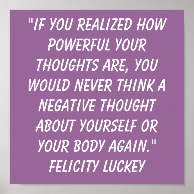 Weight Loss Thoughts 10 Poster (Front)