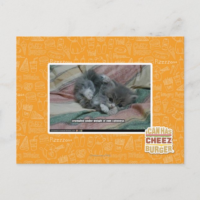 Weight of own cuteness postcard (Front)