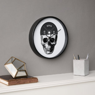 Weight Plate Skull Training Fitness Bodybuilding  Clock