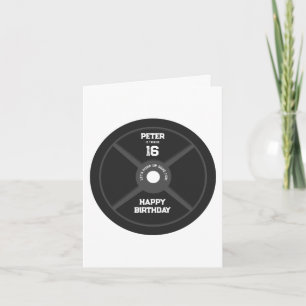 Weight Plate Training Fitness Gym Birthday Card