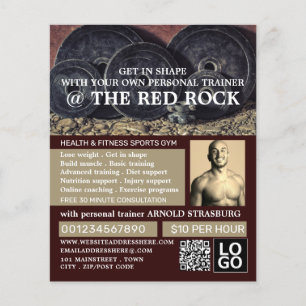 Weight Plates, Personal trainer, Gym Advertising Flyer