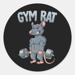 Weight Training Deadlift Gym Rat  Classic Round Sticker