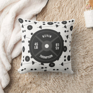 Weight Training Fitness Dumbbell Bodybuilding Name Cushion