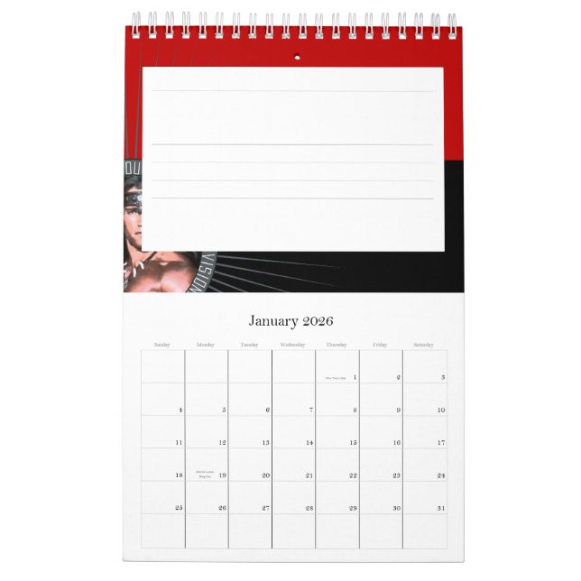 Weight Training II - Calendar Small (Jan 2026)