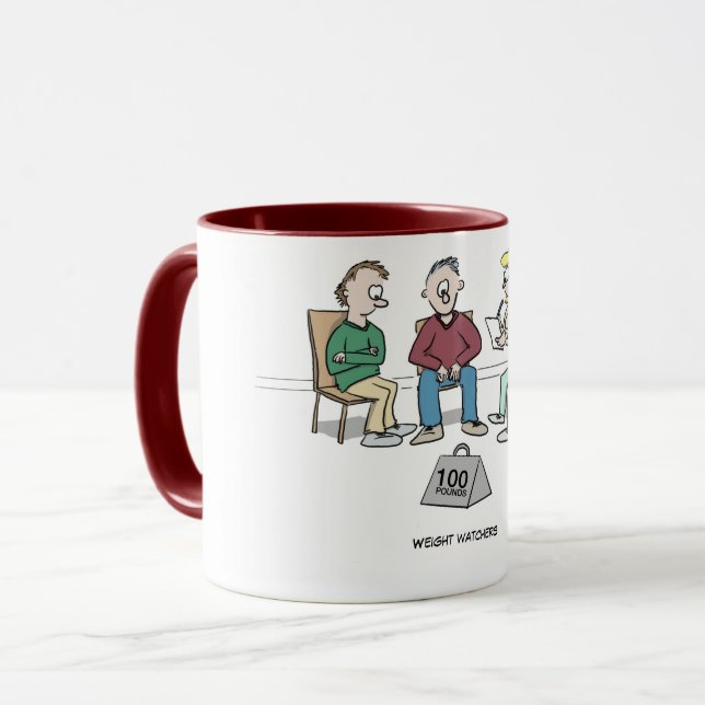 Weight watchers cartoon mug (Front Left)