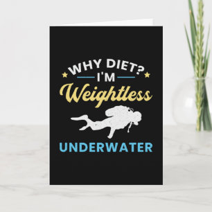 Weightless Underwater Scuba Diving Diver Ocean Card