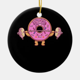 Weightlifing Barbell Funny Workout Gym Weightlifte Ceramic Ornament