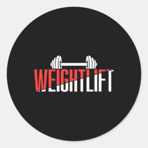 Weightlift Gym Lifting Weightlifting Workout Classic Round Sticker