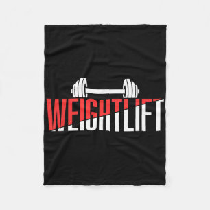 Weightlift Gym Lifting Weightlifting Workout  Fleece Blanket