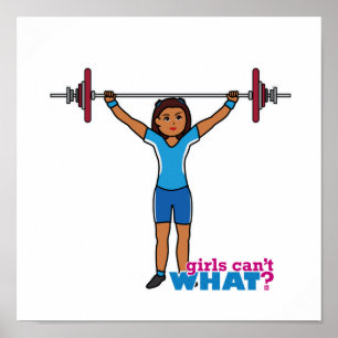 Weightlifter Girl Poster