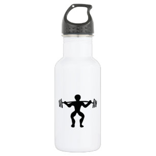 Weightlifter Lifting Weights 532 Ml Water Bottle