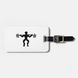 Weightlifter Lifting Weights Luggage Tag