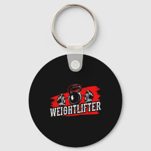 Weightlifter Lifting Workout Gym Lift Weightliftin Key Ring